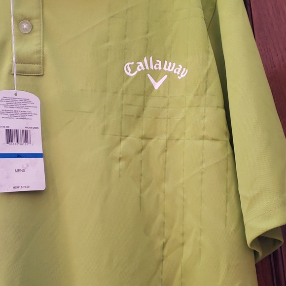 Callaway lime green XL golf polo. NWT - Picture 2 of 3